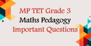 MP TET Grade 3 Maths Pedagogy Important Questions