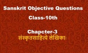 MCQ Questions for Class 10 Sanskrit Chapter 3