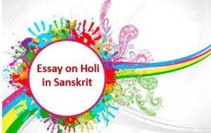 essay in holi in sanskrit