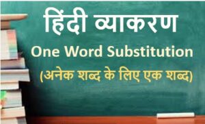 One Word Substitution in Hindi pdf || For Class 10th