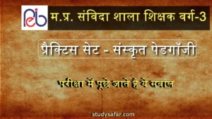 MP Samvida varg 3 Sanskrit Pedagogy: परीक्षा हॉल में जाने से पहले 'संस्कृत पेडागोजी' की इन प्रश्न पर डालें एक नजर