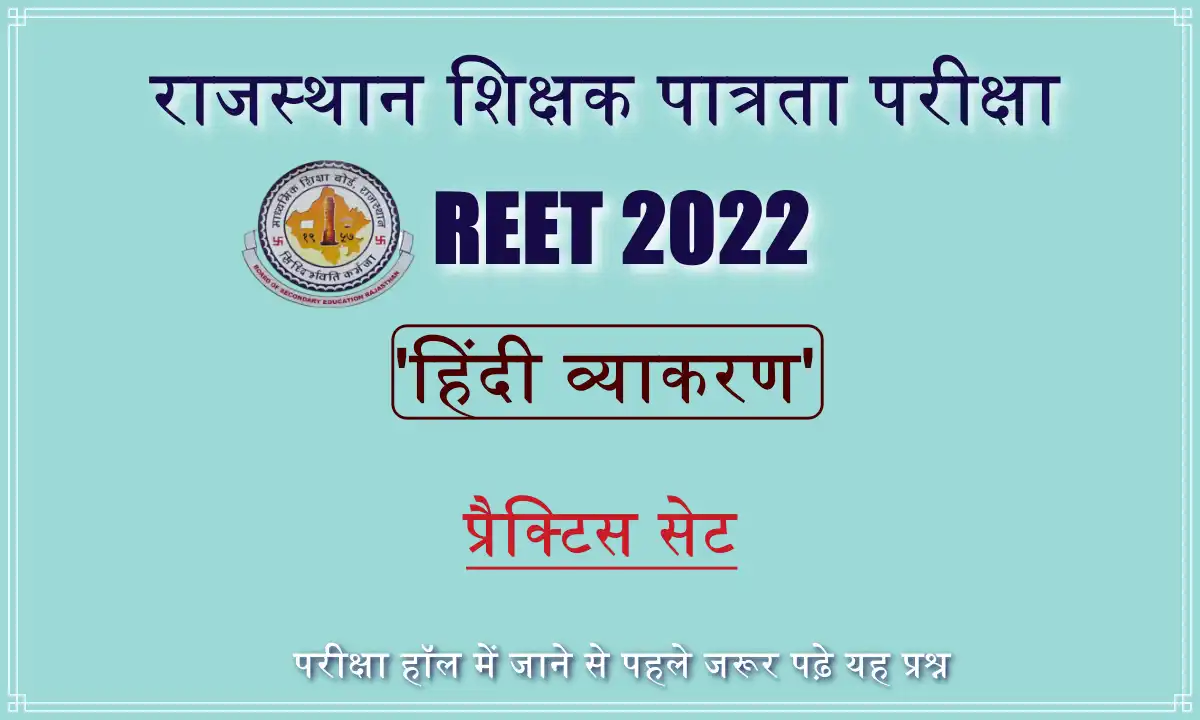 REET Hindi Grammar