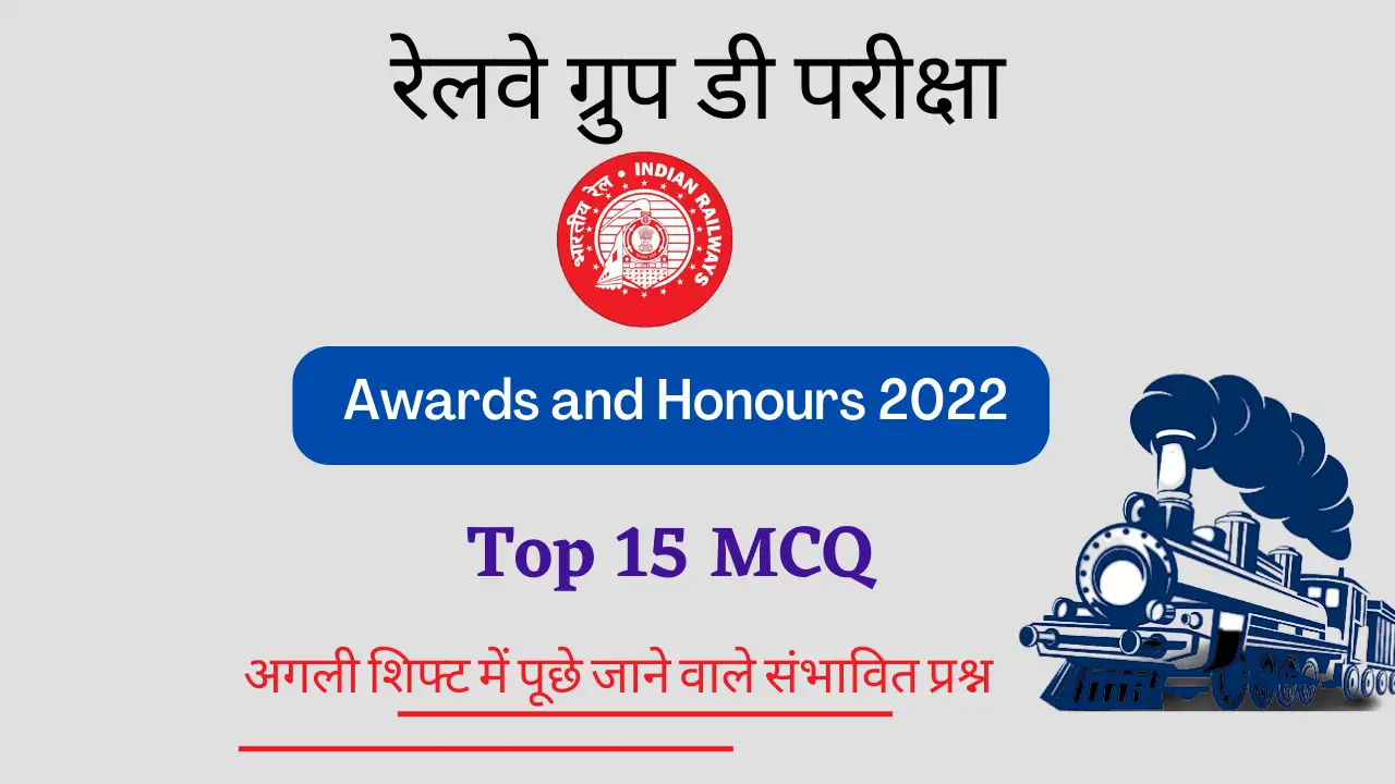 RRB Group D MCQ on Awards and Honours 2022
