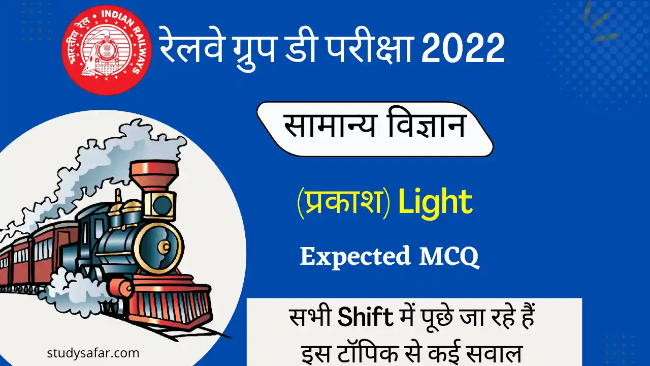 Science MCQ on Light For RRB Group D