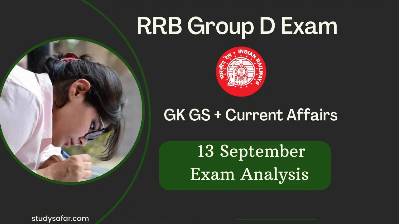 RRB Group D GK GS and CA 13 September Analysis