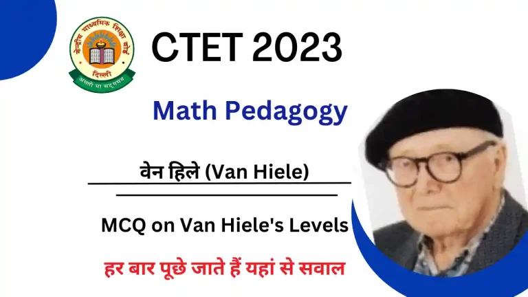 MCQ on Van Hiele's Levels For CTET Exam